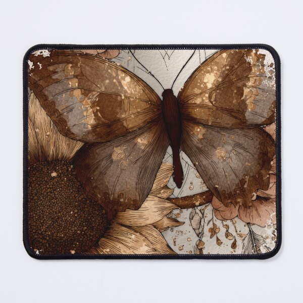 Item preview, Rustic Boho Butterfly Sunflower Design | Neutral Cottagecore Nature Art designed and sold by CosmicAnomaly.