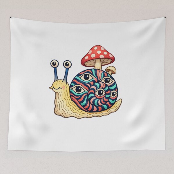 Item preview, Psychedelic Snail Trippy Retro Graphic Art designed and sold by SoftSproutstu.