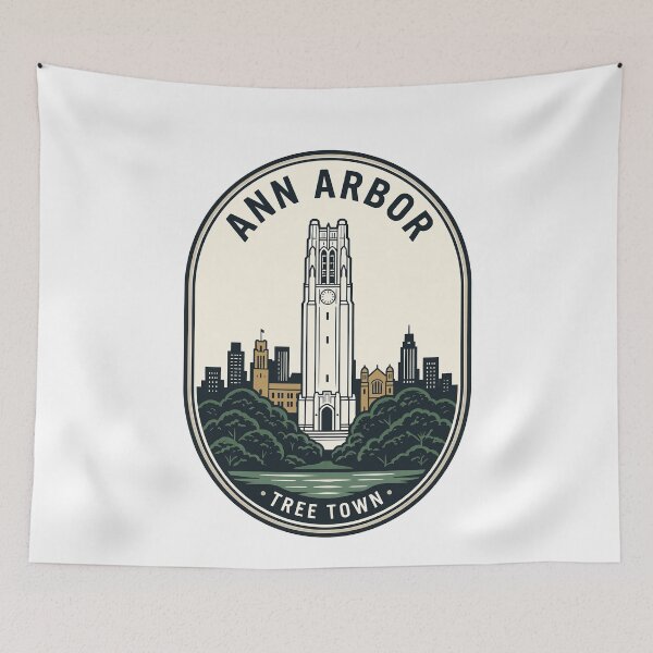 Item preview, Vintage Ann Arbor Michigan Burton Memorial Tower designed and sold by k3rstman1.