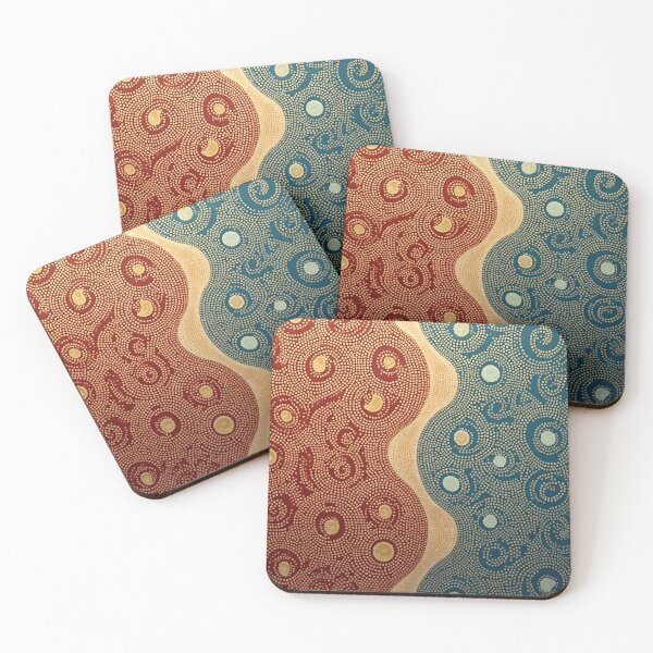 Item preview, Aboriginal Inspired Dot Art - Oceanic and Lava Vortices designed and sold by GrinGalore.