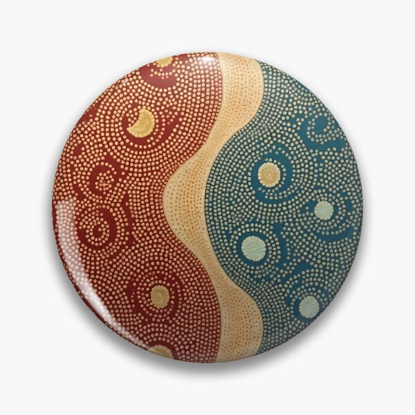 Item preview, Aboriginal Inspired Dot Art - Oceanic and Lava Vortices designed and sold by GrinGalore.