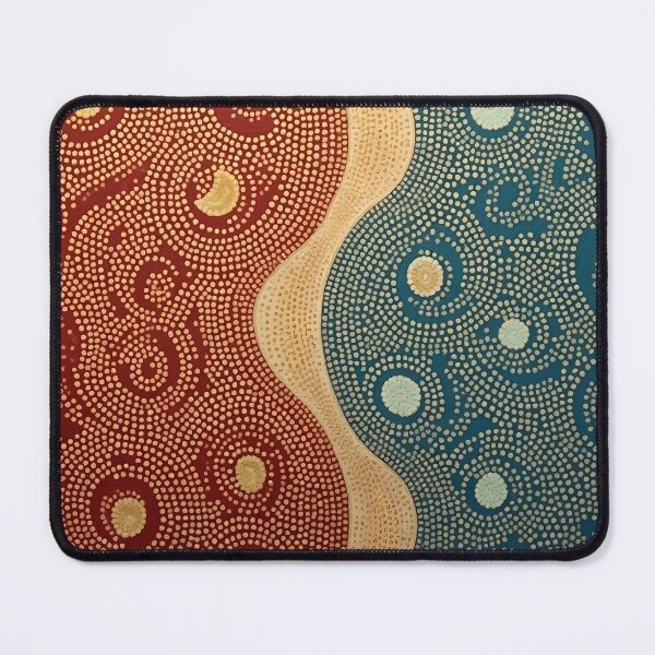Item preview, Aboriginal Inspired Dot Art - Oceanic and Lava Vortices designed and sold by GrinGalore.