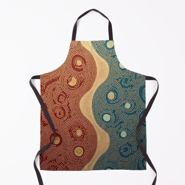Item preview, Aboriginal Inspired Dot Art - Oceanic and Lava Vortices designed and sold by GrinGalore.