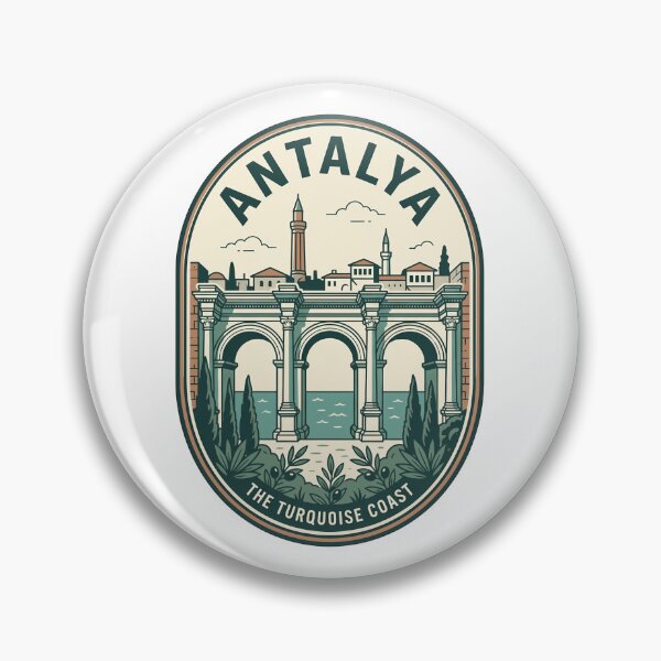 Item preview, Vintage Antalya Turkey Turquoise Coast Travel Badge designed and sold by k3rstman1.