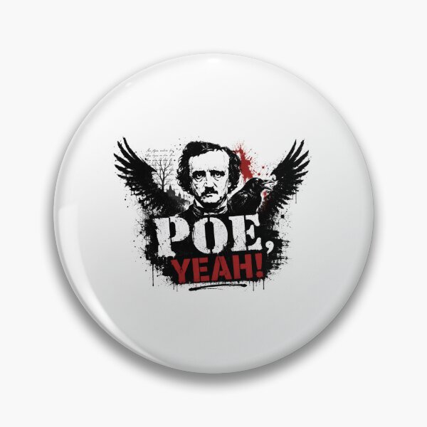 Item preview, Poe Yeah Edgar Allan Poe Grunge Raven Portrait designed and sold by Fenay Designs.