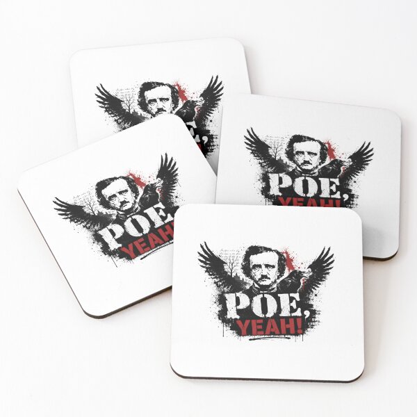 Item preview, Poe Yeah Edgar Allan Poe Grunge Raven Portrait designed and sold by Fenay Designs.