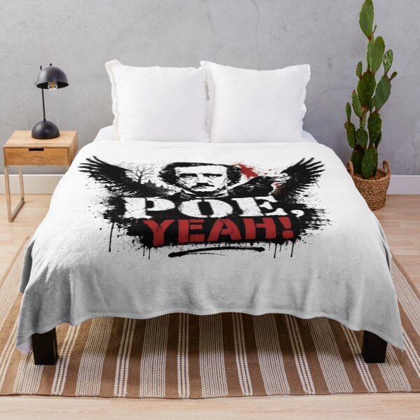 Artikelvorschau, Poe Yeah Edgar Allan Poe Grunge Raven Portrait entworfen und verkauft von Fenay Designs.