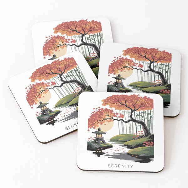 Item preview, Japanese Garden Serenity Autumn Moon Stone Lantern Nature T-Shirt designed and sold by DarylWelsh2024.