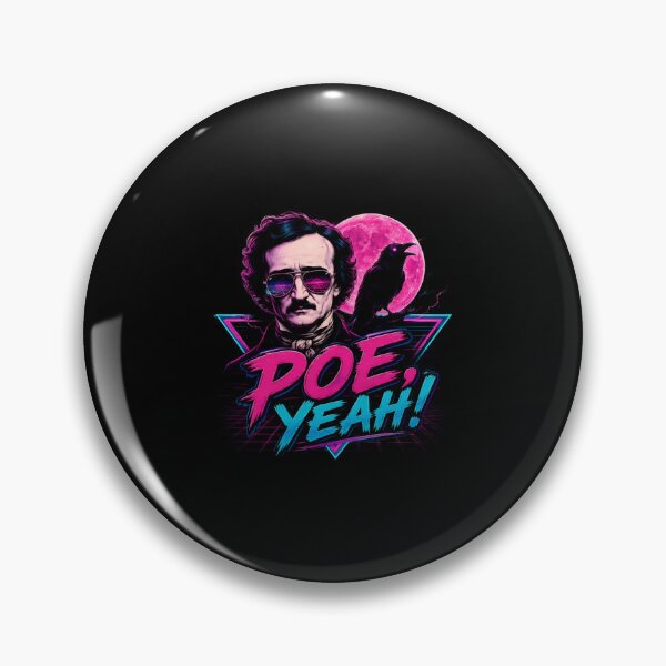 Item preview, Poe Yeah Edgar Allan Poe Neon Raven Retro Design designed and sold by Fenay Designs.