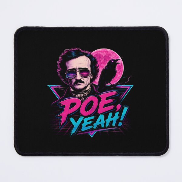 Item preview, Poe Yeah Edgar Allan Poe Neon Raven Retro Design designed and sold by Fenay Designs.