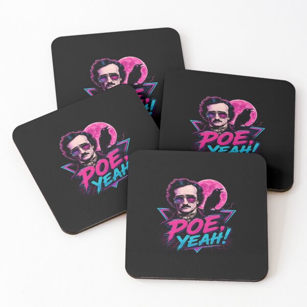 Item preview, Poe Yeah Edgar Allan Poe Neon Raven Retro Design designed and sold by Fenay Designs.