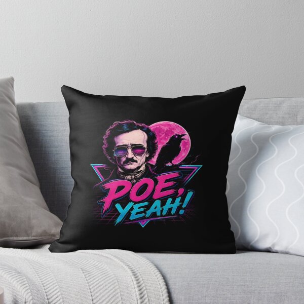 Item preview, Poe Yeah Edgar Allan Poe Neon Raven Retro Design designed and sold by Fenay Designs.