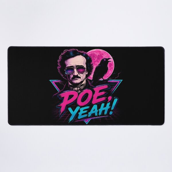 Item preview, Poe Yeah Edgar Allan Poe Neon Raven Retro Design designed and sold by Fenay Designs.