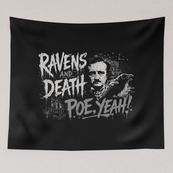 Item preview, Ravens And Death Poe Yeah Edgar Allan Poe Gothic Grunge designed and sold by Fenay Designs.