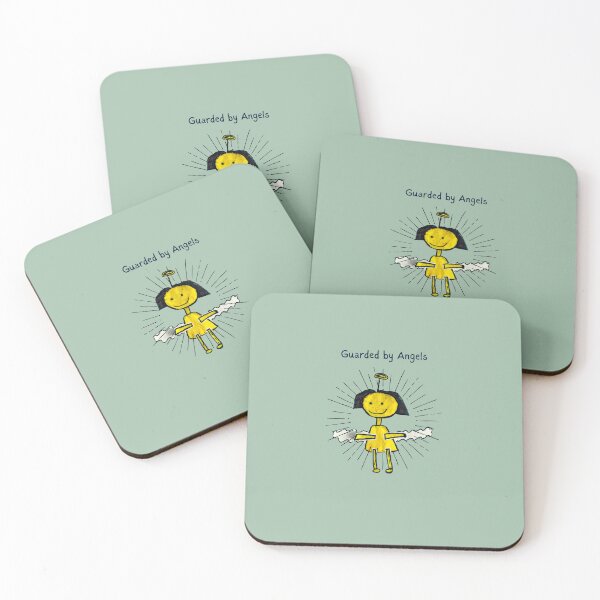 Item preview, Guarded By Angels Cute Kids Art Print designed and sold by nimbfeja.