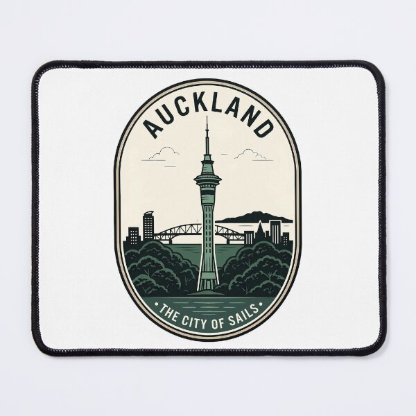Item preview, Vintage Auckland New Zealand Skyline Travel Badge designed and sold by k3rstman1.