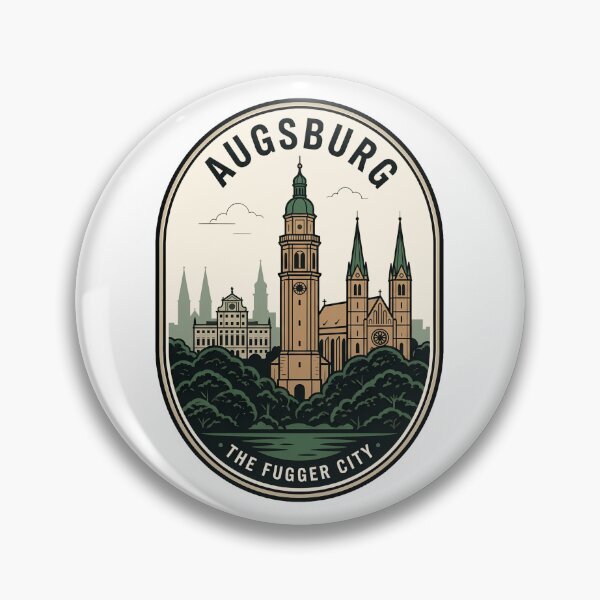 Item preview, Augsburg Germany Vintage Travel Badge Fugger City designed and sold by k3rstman1.