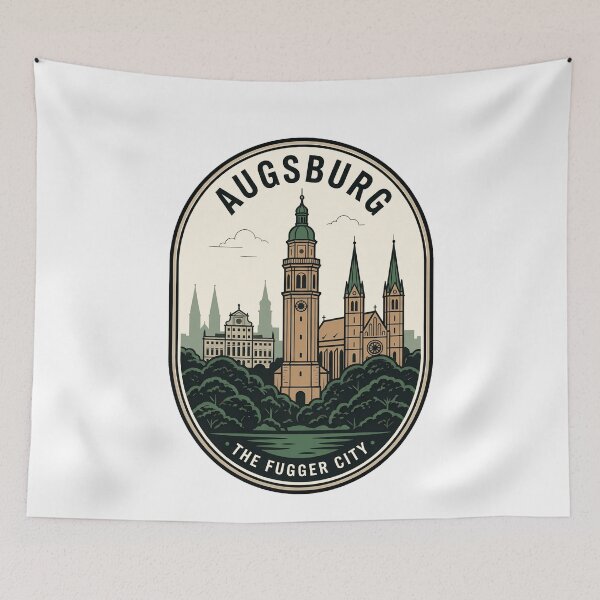Item preview, Augsburg Germany Vintage Travel Badge Fugger City designed and sold by k3rstman1.