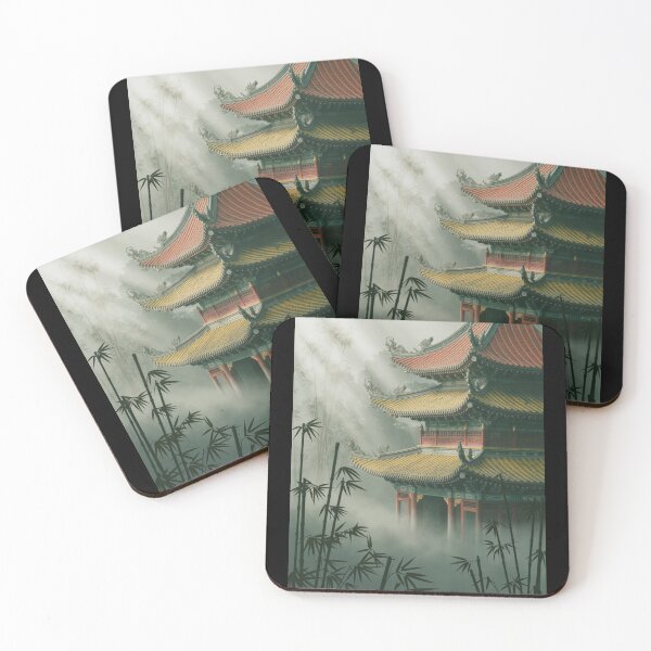 Item preview, Chinese Temple Pagoda Mist Bamboo Oriental Architecture T-Shirt designed and sold by DarylWelsh2024.