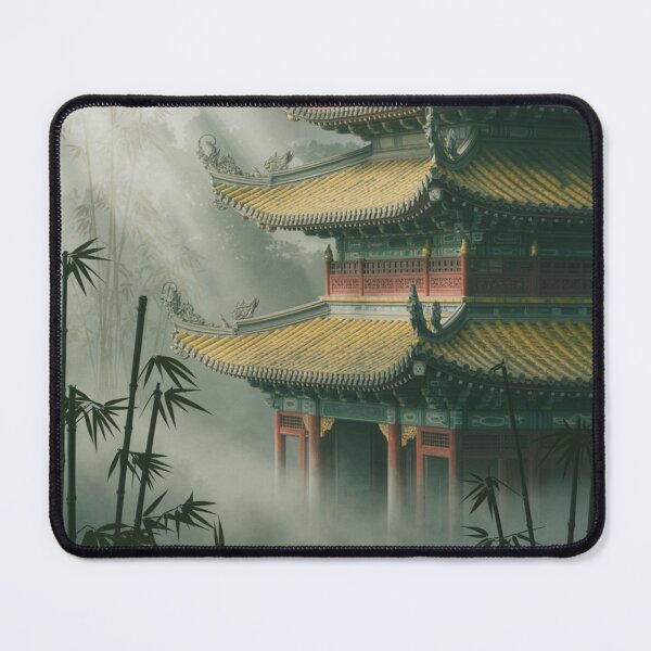Item preview, Chinese Temple Pagoda Mist Bamboo Oriental Architecture T-Shirt designed and sold by DarylWelsh2024.