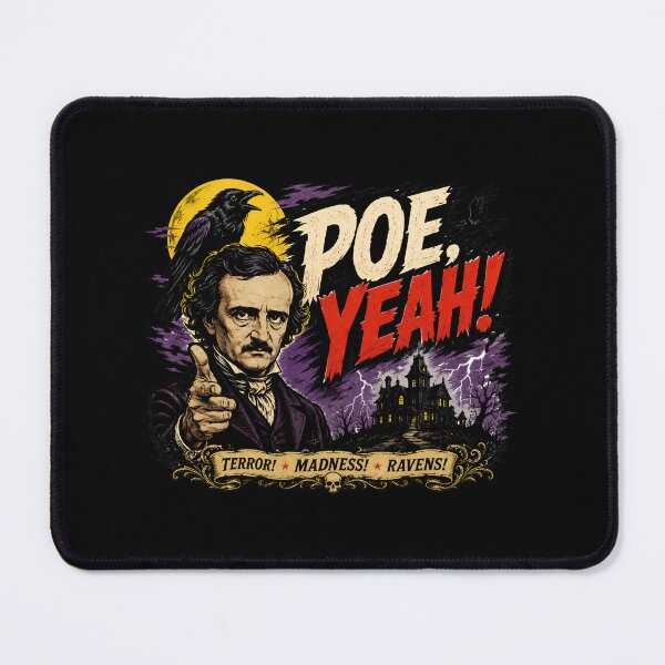 Item preview, Poe Yeah Edgar Allan Poe Terror Madness Ravens Retro Art designed and sold by Fenay Designs.