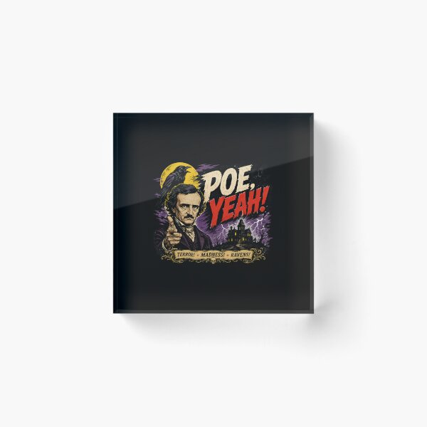Item preview, Poe Yeah Edgar Allan Poe Terror Madness Ravens Retro Art designed and sold by Fenay Designs.