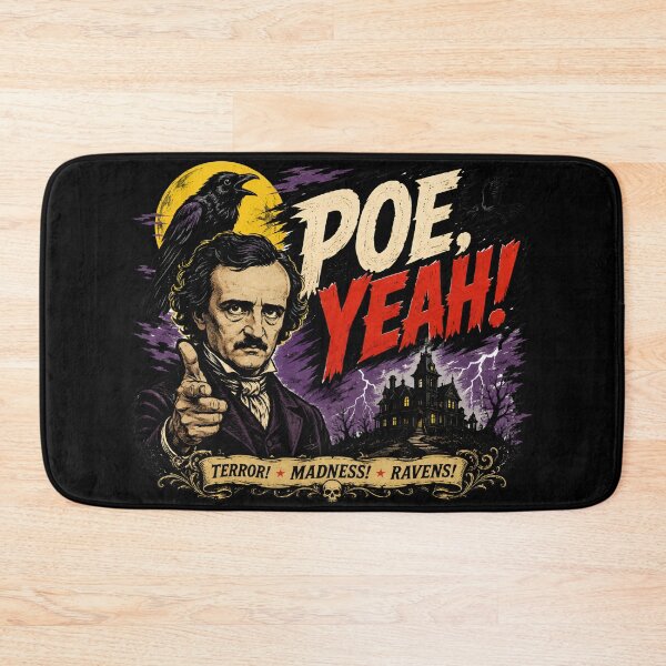 Item preview, Poe Yeah Edgar Allan Poe Terror Madness Ravens Retro Art designed and sold by Fenay Designs.