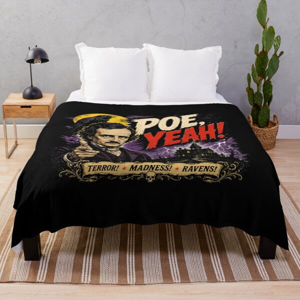 Item preview, Poe Yeah Edgar Allan Poe Terror Madness Ravens Retro Art designed and sold by Fenay Designs.