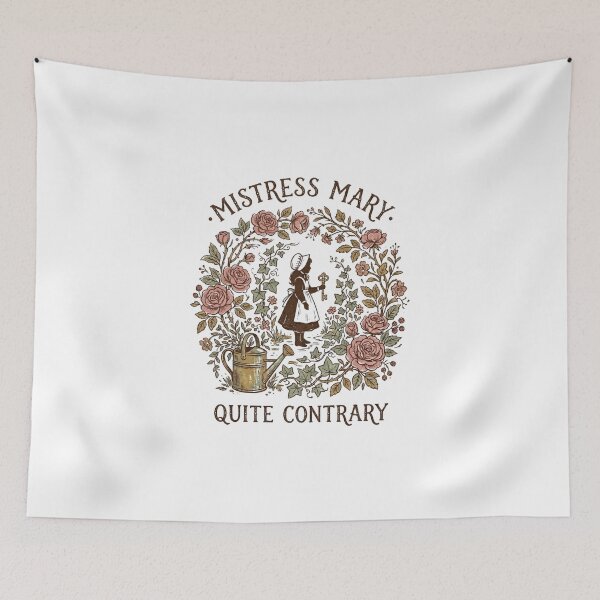 Item preview, Mistress Mary Quite Contrary Secret Garden Floral Art designed and sold by Fenay Designs.