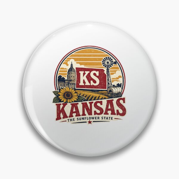 Item preview, Kansas State Print Logo / Kansas / The Sunflower State designed and sold by Thehatinthecat.