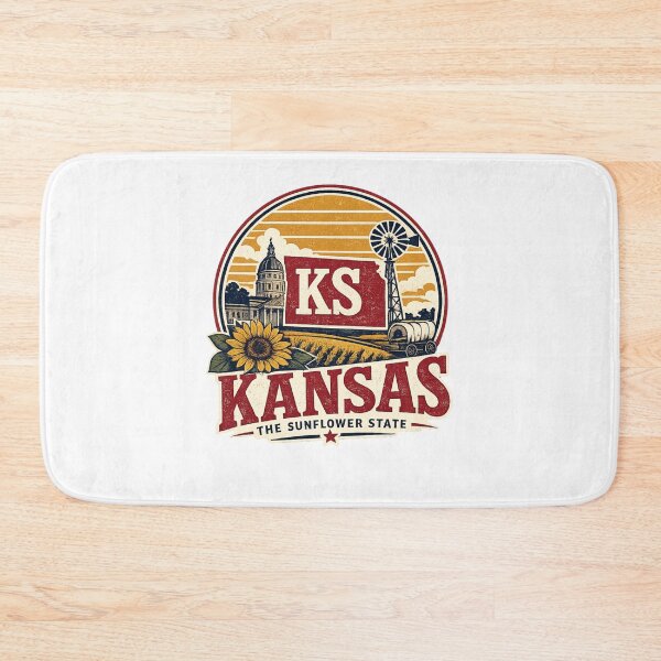 Item preview, Kansas State Print Logo / Kansas / The Sunflower State designed and sold by Thehatinthecat.