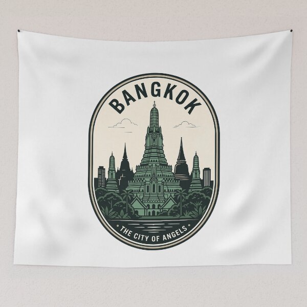 Item preview, Vintage Bangkok Thailand Wat Arun Temple Badge designed and sold by k3rstman1.