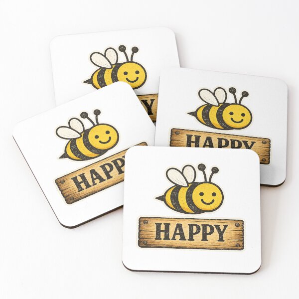 Item preview, Bee Happy Rustic Sign designed and sold by DoingTheChores.
