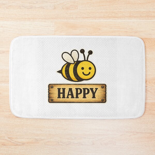 Item preview, Bee Happy Rustic Sign designed and sold by DoingTheChores.