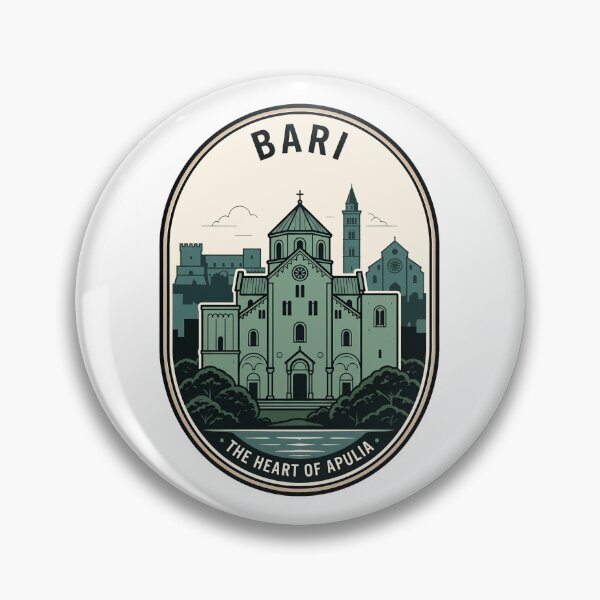 Item preview, Vintage Bari Italy Travel Badge Heart of Apulia designed and sold by k3rstman1.