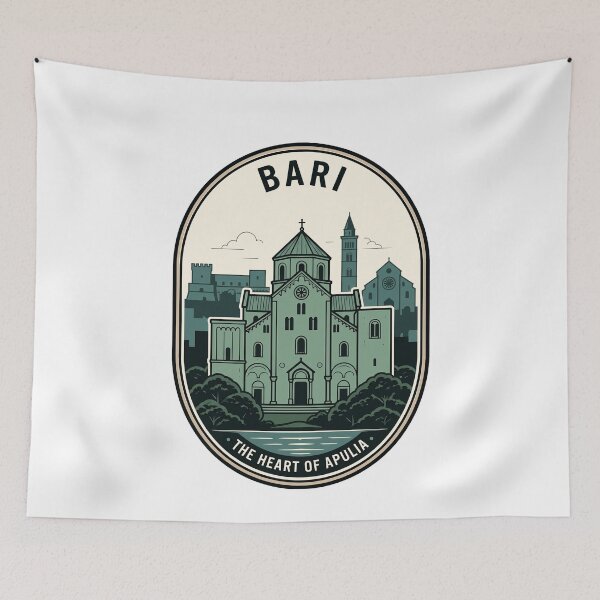 Item preview, Vintage Bari Italy Travel Badge Heart of Apulia designed and sold by k3rstman1.