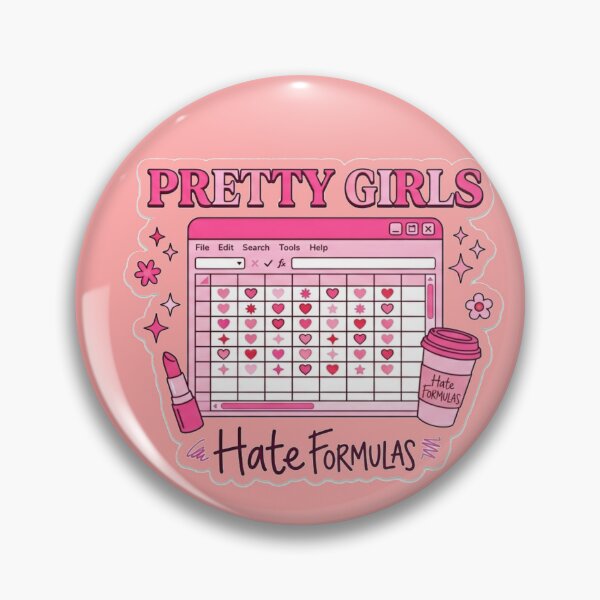 Item preview, Pretty Girls Hate Formulas – Cute Pink Office Humor T-Shirt designed and sold by @SHINTOSARTSTORE.