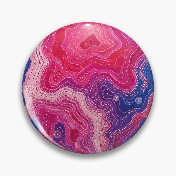 Item preview, Aboriginal Inspired Dot Art - Scarlet Pink Paths designed and sold by GrinGalore.