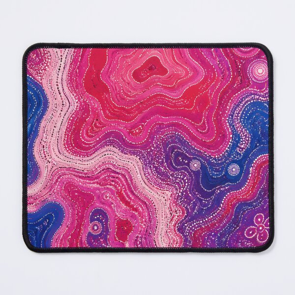 Item preview, Aboriginal Inspired Dot Art - Scarlet Pink Paths designed and sold by GrinGalore.