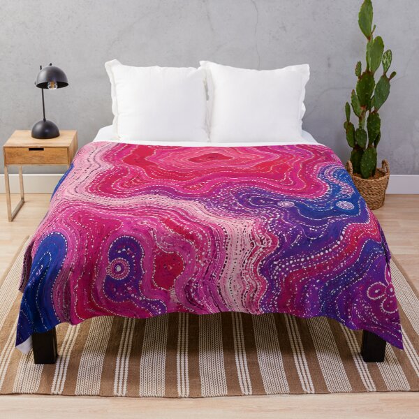 Item preview, Aboriginal Inspired Dot Art - Scarlet Pink Paths designed and sold by GrinGalore.
