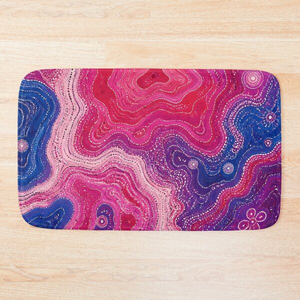 Item preview, Aboriginal Inspired Dot Art - Scarlet Pink Paths designed and sold by GrinGalore.