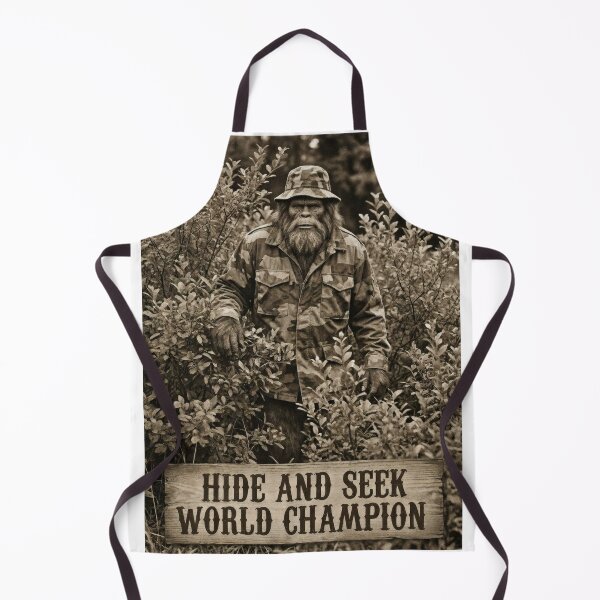 Item preview, Hide And Seek Champion Sasquatch Bigfoot Camouflage Forest Vintage Design designed and sold by Ar0undTheW0rld.