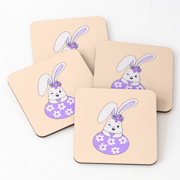 Item preview, Pastel Purple Rabbit Aesthetic Cartoon Vinyl Sticker designed and sold by NadDot.