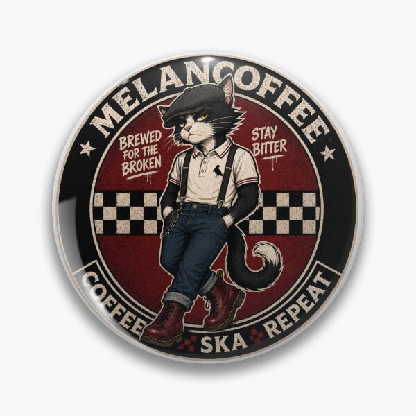Item preview, Melancoffee- cat- coffee- ska - repeat logo style  designed and sold by DravensApparel.