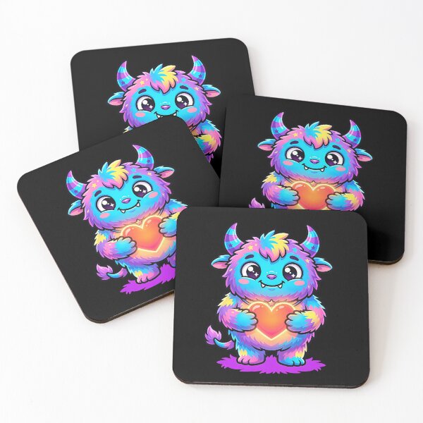 Item preview, Cute Love Monster – Neon Heart Creature 2 designed and sold by RH Design Lab.