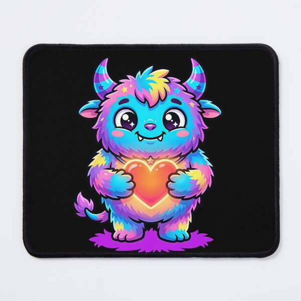 Item preview, Cute Love Monster – Neon Heart Creature 2 designed and sold by RH Design Lab.