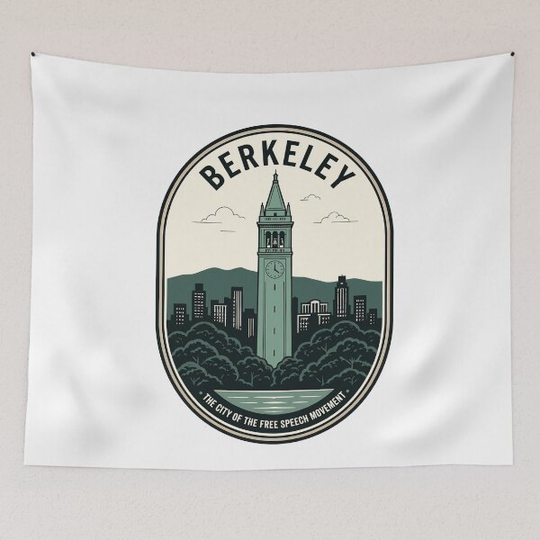 Item preview, Vintage Berkeley Sather Tower Free Speech City Emblem designed and sold by k3rstman1.