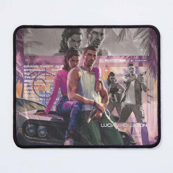 Item preview, GTA 6 Lucia & Jason - Vice City Industrial Graphic Art designed and sold by Shopunte.