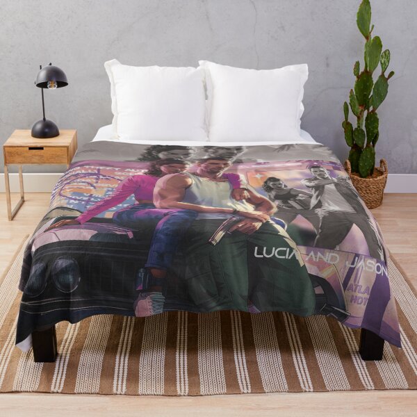 Item preview, GTA 6 Lucia & Jason - Vice City Industrial Graphic Art designed and sold by Shopunte.