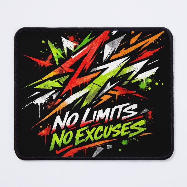 Item preview, T-Shirt - Sticker - No Limits No Excuses Graffiti-Inspired Motivational Design designed and sold by ForeverPrintsOK.